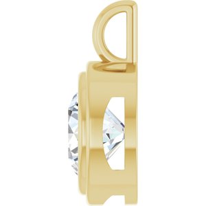14K Yellow Gold 11 mm Round Charm/Pendant Mounting – image 5