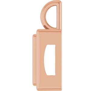 18K Rose Gold 8x8 mm Square Charm/Pendant Mounting – image 6