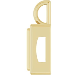 10K Yellow Gold 8x8 mm Square Charm/Pendant Mounting – image 6