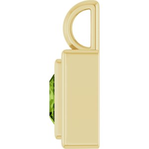 14K Yellow Gold Natural Peridot Charm/Pendant