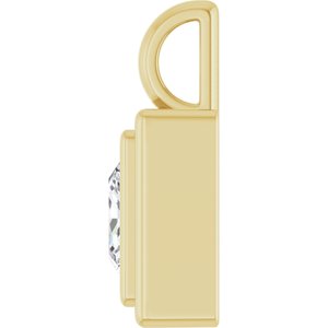 14K Yellow Gold 6.5x6.5 mm Square Charm/Pendant Mounting – image 5