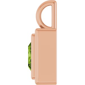 14K Rose Gold Natural Peridot Charm/Pendant – image 3
