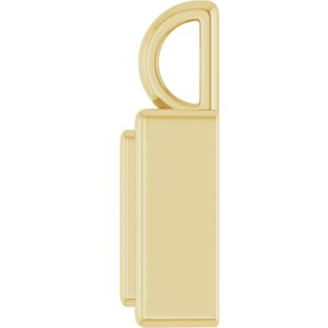 14K Yellow Gold 6.5x6.5 mm Square Charm/Pendant Mounting – image 6