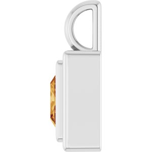 Sterling Silver Natural Citrine Charm/Pendant – image 3