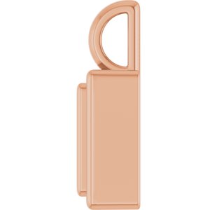 14K Rose Gold 6.5x6.5 mm Square Charm/Pendant Mounting – image 6