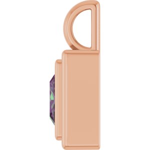 14K Rose Gold Lab-Grown Alexandrite Charm/Pendant – image 3