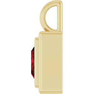 14K Yellow Gold Natural Mozambique Garnet Charm/Pendant