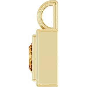 14K Yellow Gold Natural Citrine Charm/Pendant