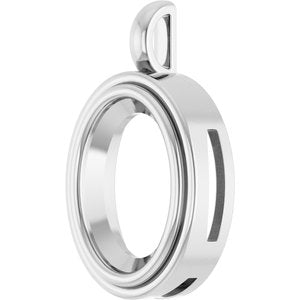 Sterling Silver 18x13 mm Oval Charm/Pendant Mounting – image 4