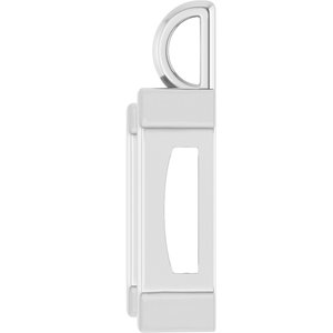 Continuum Sterling Silver 14x10 mm Emerald Charm/Pendant Mounting – image 6