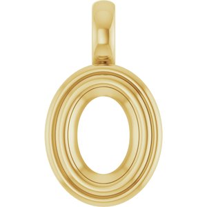 10K Yellow Gold 7.5x5.5 mm Oval Charm/Pendant Mounting – image 2