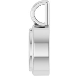 18K Palladium White Gold 6.5x4.5 mm Oval Charm/Pendant Mounting – image 6