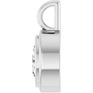 10K White Gold 6.5x4.5 mm Oval Charm/Pendant Mounting – image 5