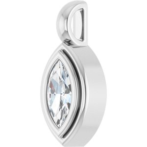Continuum Sterling Silver 7x3.5 mm Marquise Charm/Pendant Mounting – image 3