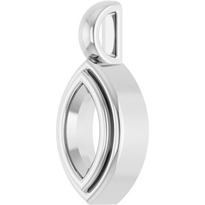 14K X1 White Gold 7x3.5 mm Marquise Charm/Pendant Mounting – image 4