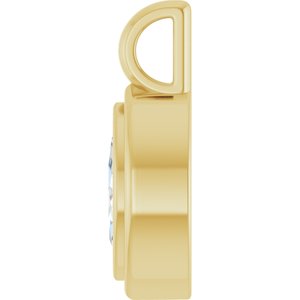 18K Yellow Gold 7x3.5 mm Marquise Charm/Pendant Mounting – image 5