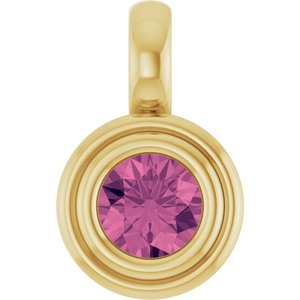 Bezel-Set Solitaire Charm/Pendant