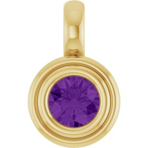 Bezel-Set Solitaire Charm/Pendant
