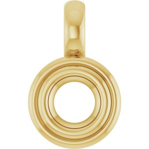 10K Yellow Gold 4.1 mm Round Charm/Pendant Mounting – image 2