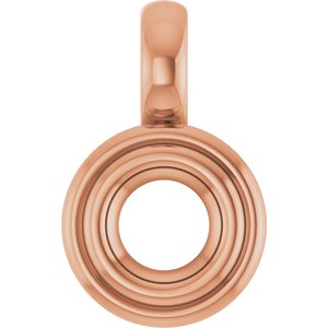 14K Rose Gold 4.1 mm Round Charm/Pendant Mounting – image 2