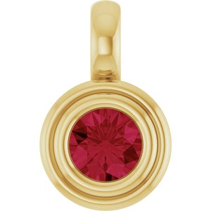 Bezel-Set Solitaire Charm/Pendant