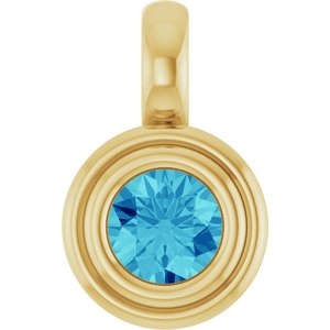 Bezel-Set Solitaire Charm/Pendant