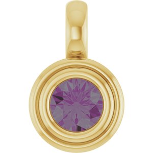 Bezel-Set Solitaire Charm/Pendant