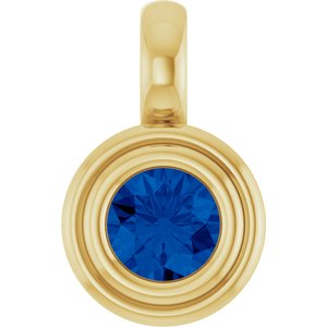 Bezel-Set Solitaire Charm/Pendant