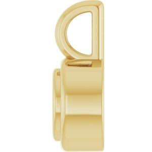 14K Yellow Gold 3.8 mm Round Charm/Pendant Mounting – image 6