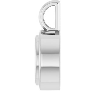 Sterling Silver 7.4 mm Round Charm/Pendant Mounting – image 6