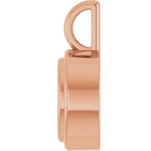 10K Rose Gold 7.4 mm Round Charm/Pendant Mounting – image 6