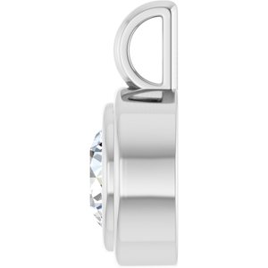 Platinum 7.4 mm Round Charm/Pendant Mounting – image 5