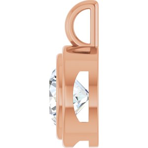 10K Rose Gold 9.4 mm Round Charm/Pendant Mounting – image 5
