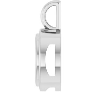 18K X1 White Gold 9.4 mm Round Charm/Pendant Mounting – image 6