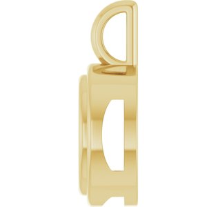 14K Yellow Gold 9.4 mm Round Charm/Pendant Mounting – image 6