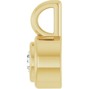 10K Yellow Gold 3.2 mm Round Charm/Pendant Mounting – image 5