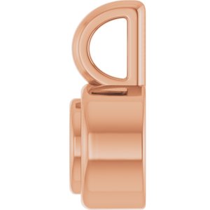 14K Rose Gold 3.2 mm Round Charm/Pendant Mounting – image 6