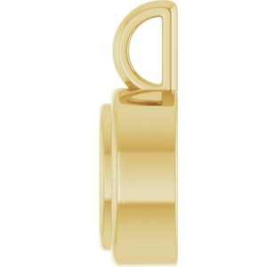 18K Yellow Gold 7x7 mm Cushion Charm/Pendant Mounting – image 6