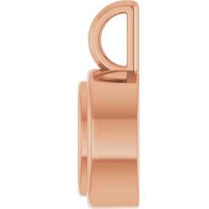 14K Rose Gold 7x7 mm Cushion Charm/Pendant Mounting – image 6