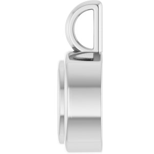 Sterling Silver 7x7 mm Cushion Charm/Pendant Mounting – image 6