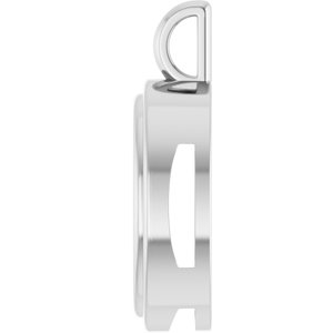 14K X1 White Gold 18x13 mm Oval Charm/Pendant Mounting – image 6