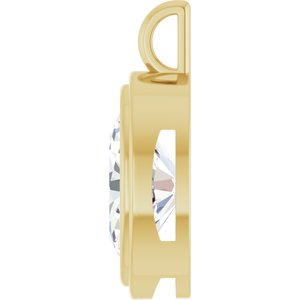14K Yellow Gold 18x13 mm Oval Charm/Pendant Mounting – image 5