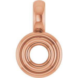 10K Rose Gold 3 mm Round Charm/Pendant Mounting – image 2