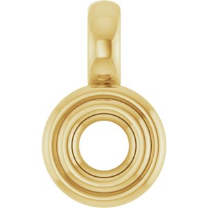 14K Yellow Gold 3 mm Round Charm/Pendant Mounting – image 2
