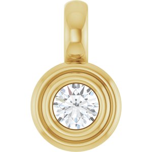 14K Yellow Gold 3 mm Round Charm/Pendant Mounting