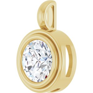 10K Yellow Gold 8.8 mm Round Charm/Pendant Mounting – image 3