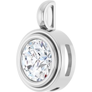 18K White Gold 8.8 mm Round Charm/Pendant Mounting – image 3