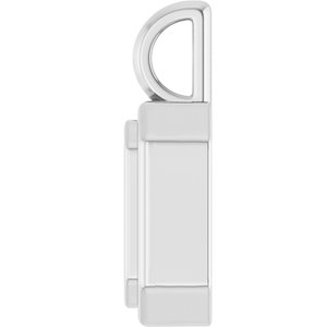 10K White Gold 7x5 mm Emerald Charm/Pendant Mounting – image 6