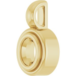 10K Yellow Gold 4x3 mm Oval Charm/Pendant Mounting – image 4