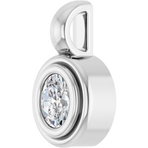 Platinum 4x3 mm Oval Charm/Pendant Mounting – image 3